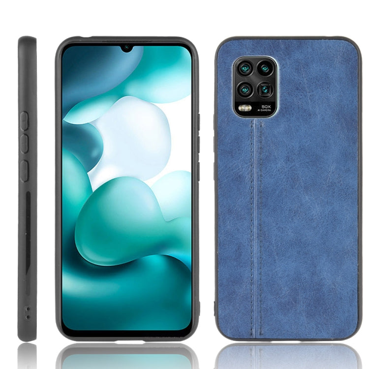 For Xiaomi Mi 10 Lite Shockproof Sewing Cow Pattern Skin PC + PU + TPU Case