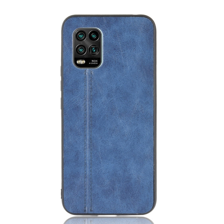 For Xiaomi Mi 10 Lite Shockproof Sewing Cow Pattern Skin PC + PU + TPU Case