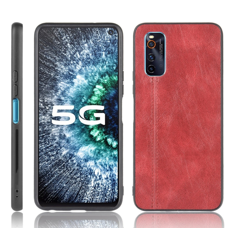 For Vivo iQOO Neo3 Shockproof Sewing Cow Pattern Skin PC + PU + TPU Case