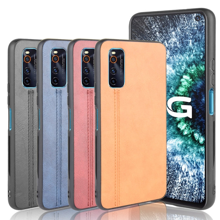 For Vivo iQOO Neo3 Shockproof Sewing Cow Pattern Skin PC + PU + TPU Case