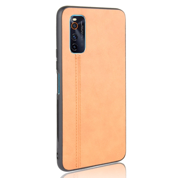 For Vivo iQOO Neo3 Shockproof Sewing Cow Pattern Skin PC + PU + TPU Case