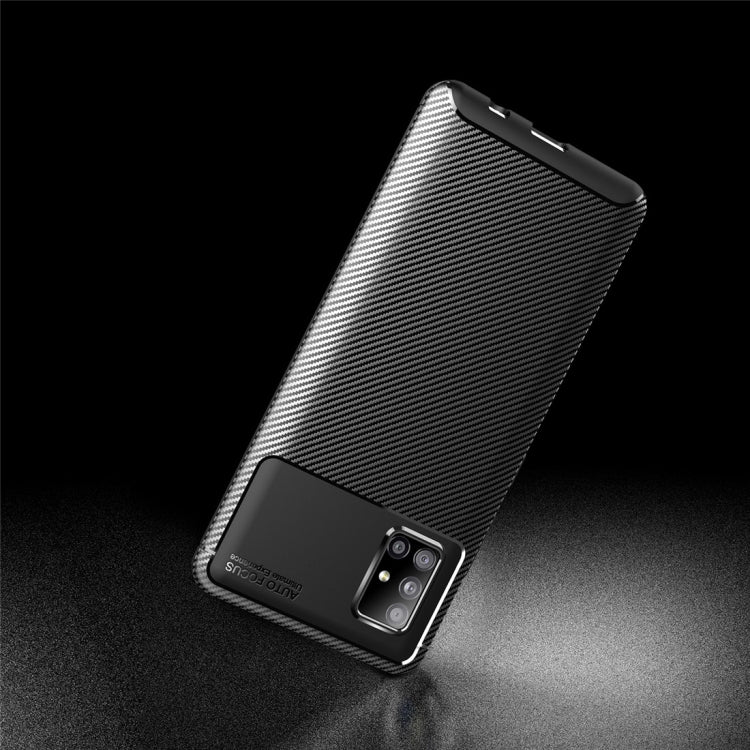For Galaxy A51 5G Carbon Fiber Texture Shockproof TPU Case