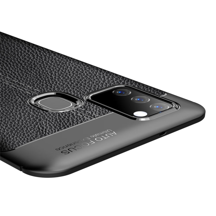 For Galaxy A21s Litchi Texture TPU Shockproof Case