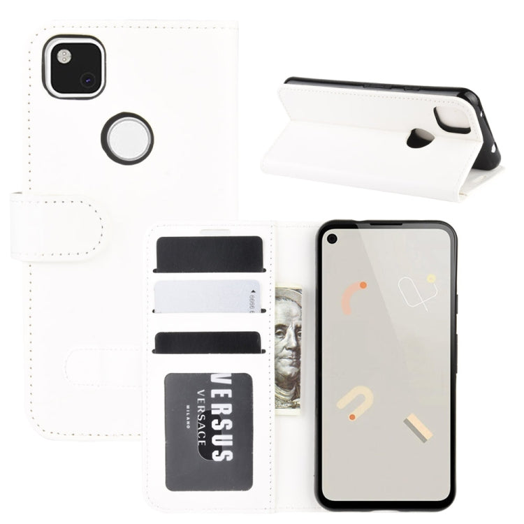 For Google Pixel 4A R64 Texture Single Horizontal Flip Protective Case with Holder & Card Slots & Wallet& Photo Frame