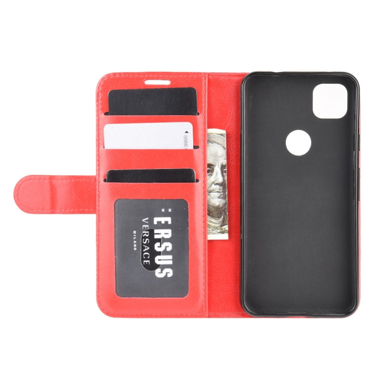 For Google Pixel 4A R64 Texture Single Horizontal Flip Protective Case with Holder & Card Slots & Wallet& Photo Frame