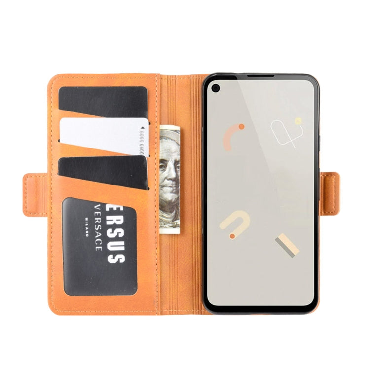 For Google Pixel 4a Dual-side Magnetic Buckle Horizontal Flip Leather Case with Holder & Card Slots & Wallet