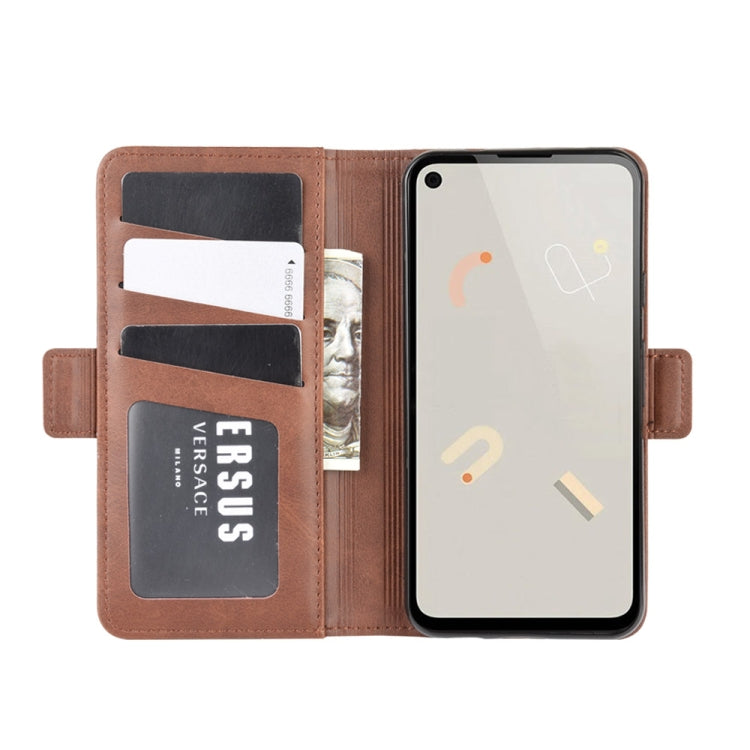 For Google Pixel 4a Dual-side Magnetic Buckle Horizontal Flip Leather Case with Holder & Card Slots & Wallet