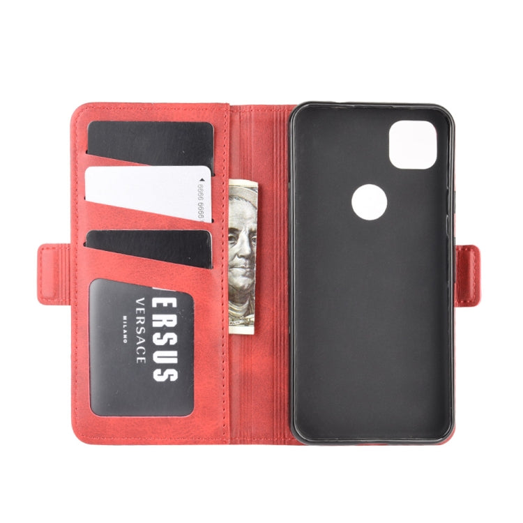 For Google Pixel 4a Dual-side Magnetic Buckle Horizontal Flip Leather Case with Holder & Card Slots & Wallet