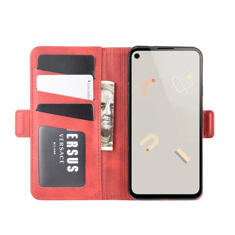 For Google Pixel 4a Dual-side Magnetic Buckle Horizontal Flip Leather Case with Holder & Card Slots & Wallet