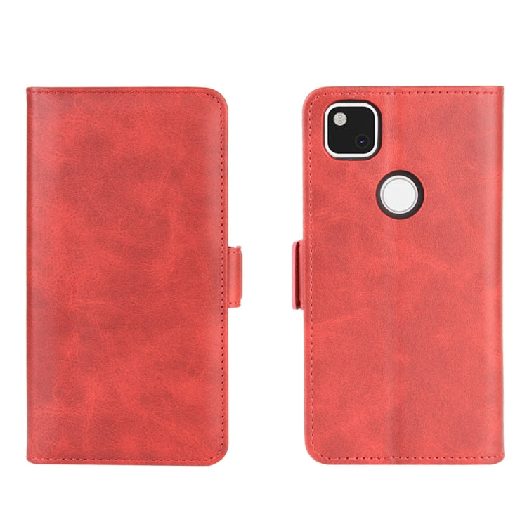 For Google Pixel 4a Dual-side Magnetic Buckle Horizontal Flip Leather Case with Holder & Card Slots & Wallet