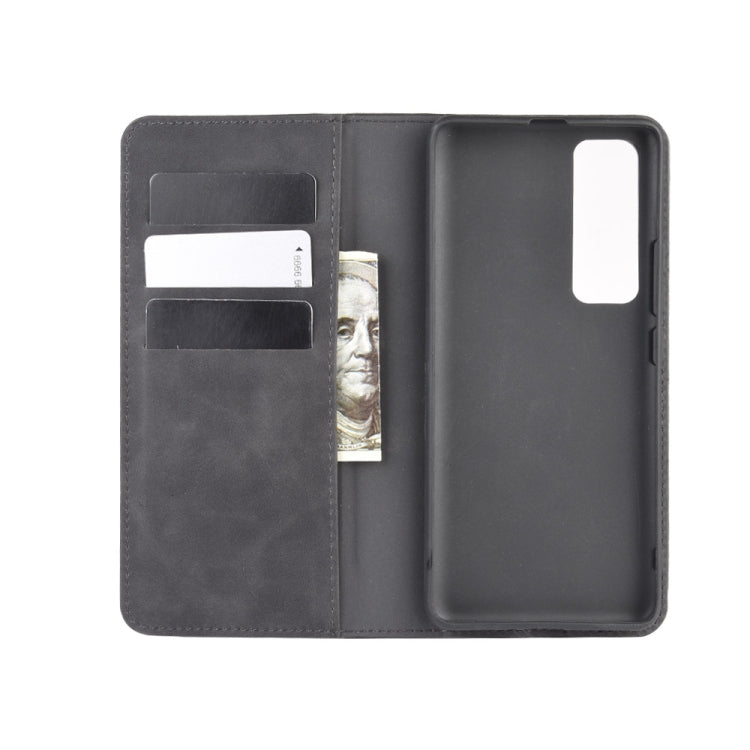 For Huawei Nova 7 Pro 5G Retro-skin Business Magnetic Suction Leather Case with Holder & Card Slots & Wallet