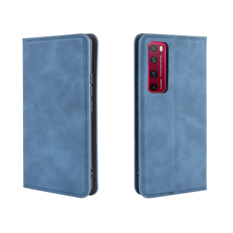 For Huawei Nova 7 Pro 5G Retro-skin Business Magnetic Suction Leather Case with Holder & Card Slots & Wallet