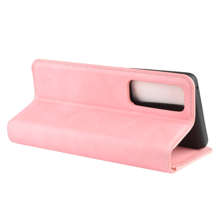 For Huawei Nova 7 Pro 5G Retro-skin Business Magnetic Suction Leather Case with Holder & Card Slots & Wallet