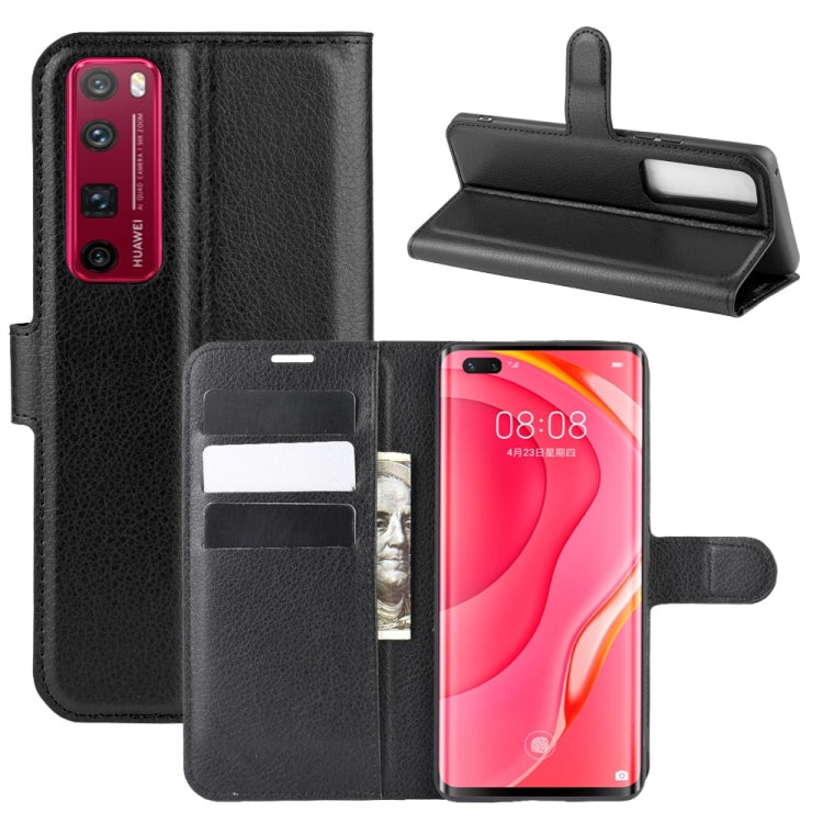For Huawei Nova 7 Pro 5G Litchi Texture Horizontal Flip Protective Case with Holder & Card Slots & Wallet