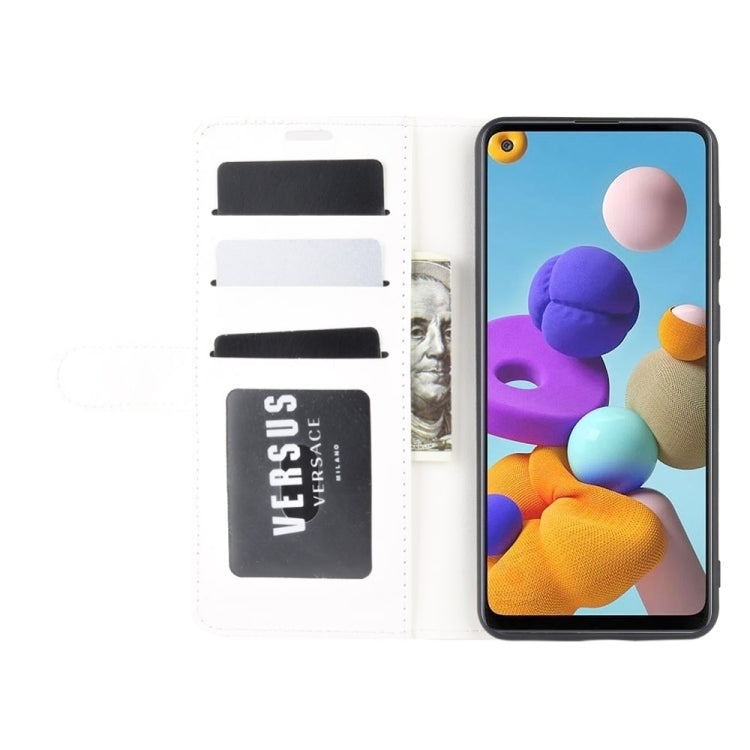 For Galaxy A21s R64 Texture Single Horizontal Flip Protective Case with Holder & Card Slots & Wallet& Photo Frame