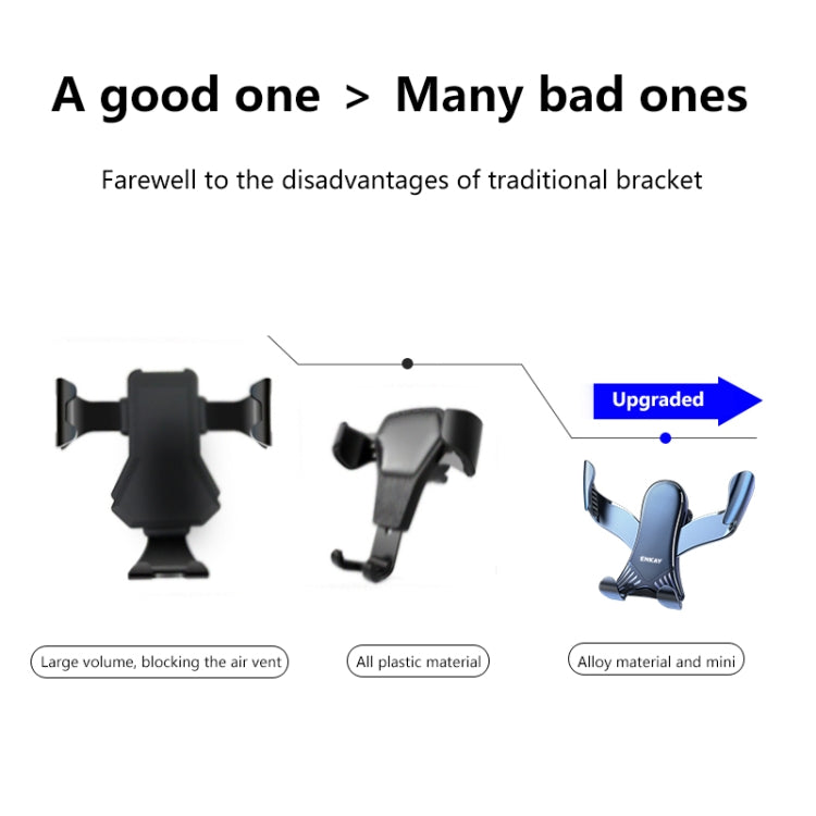 ENKAY ENK-CM103 Auto Gravity Car Mount Rotation Car Air Vent Mount Phone Holder Aluminum Alloy Mini Edition