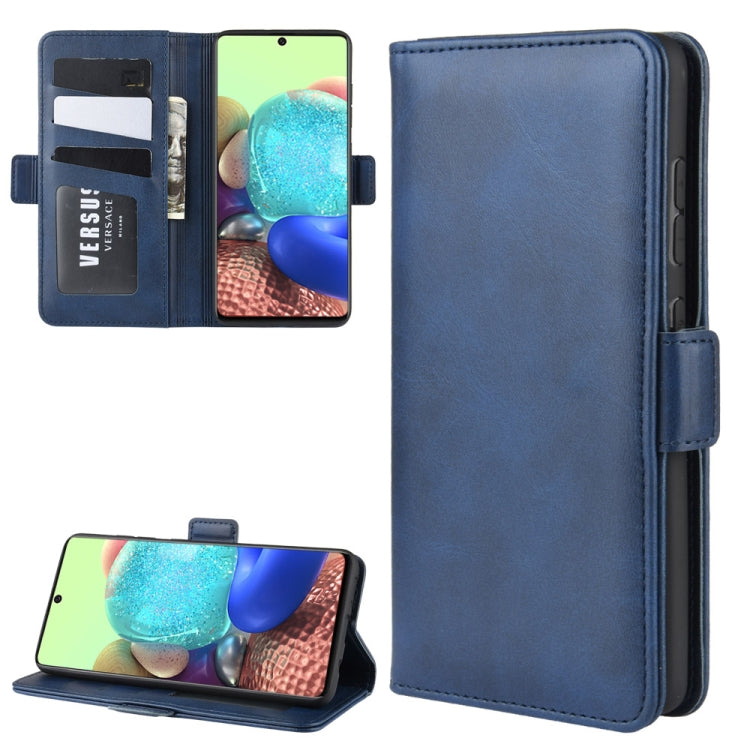 For Galaxy A71 5G Dual-side Magnetic Buckle Horizontal Flip Leather Case with Holder & Card Slots & Wallet