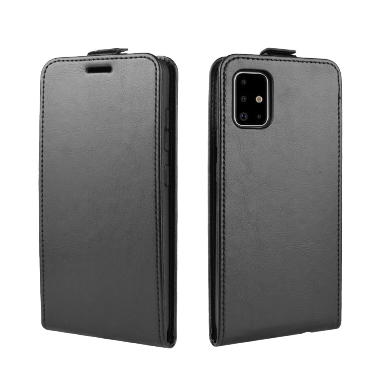 For Galaxy A71 5G R64 Texture Single Vertical Flip Leather Protective Case with Card Slots & Photo Frame