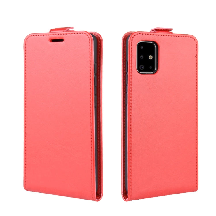 For Galaxy A71 5G R64 Texture Single Vertical Flip Leather Protective Case with Card Slots & Photo Frame