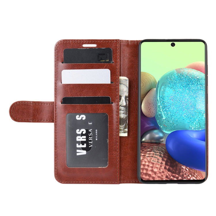 For Galaxy A71 5G R64 Texture Single Horizontal Flip Protective Case with Holder & Card Slots & Wallet& Photo Frame