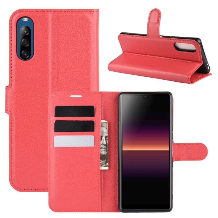 For Sony Xperia L4 Litchi Texture Horizontal Flip Protective Case with Holder & Card Slots & Wallet