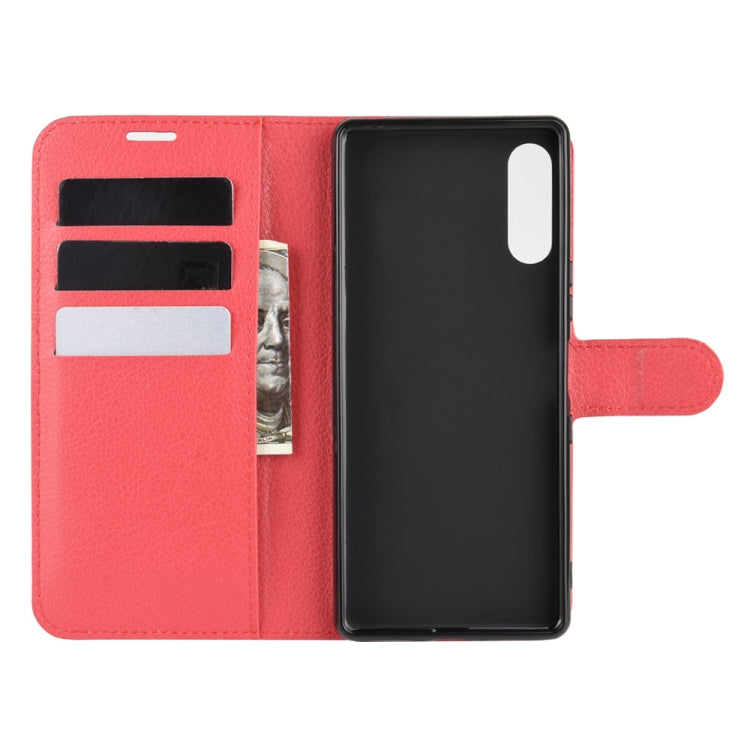 For Sony Xperia L4 Litchi Texture Horizontal Flip Protective Case with Holder & Card Slots & Wallet