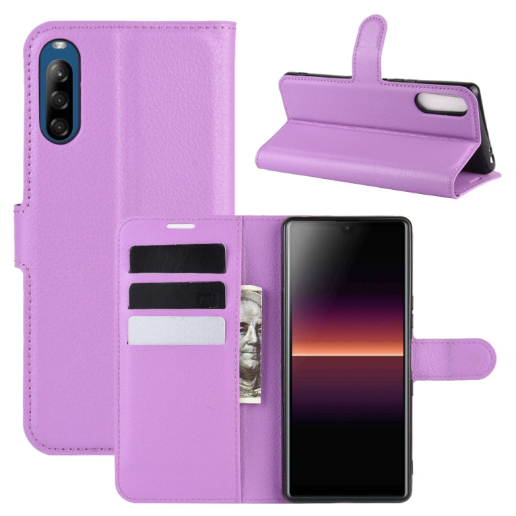 For Sony Xperia L4 Litchi Texture Horizontal Flip Protective Case with Holder & Card Slots & Wallet