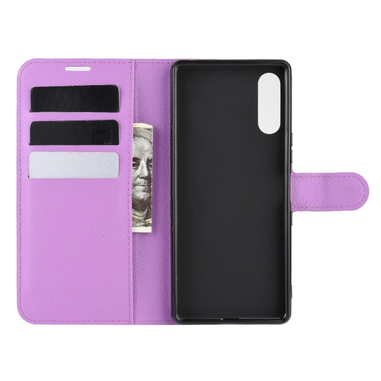 For Sony Xperia L4 Litchi Texture Horizontal Flip Protective Case with Holder & Card Slots & Wallet