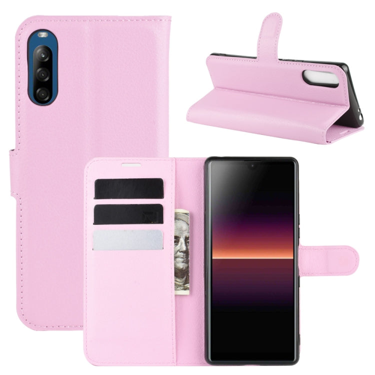 For Sony Xperia L4 Litchi Texture Horizontal Flip Protective Case with Holder & Card Slots & Wallet