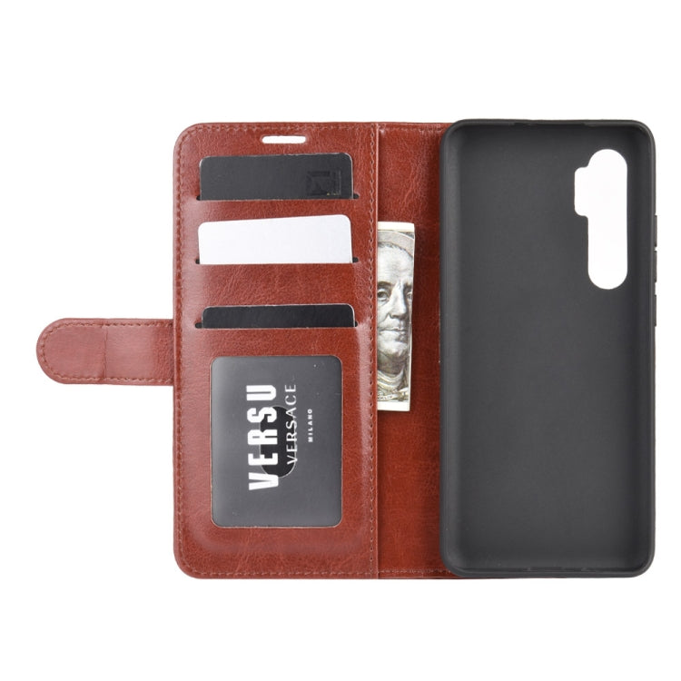 For Xiaomi Mi Note 10 Lite 5G R64 Texture Single Horizontal Flip Protective Case with Holder & Card Slots & Wallet& Photo Frame