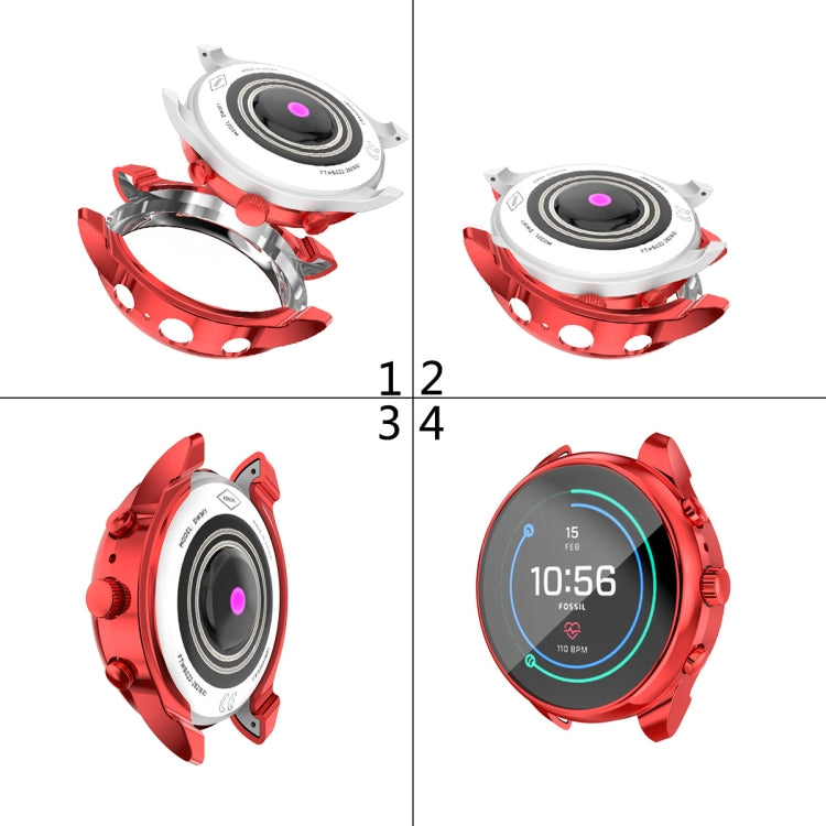 Suitable for Fossil Watch FTW 6022 Female 41mm Electroplated Full-shell TPU Anti-fall Protective Sleeve