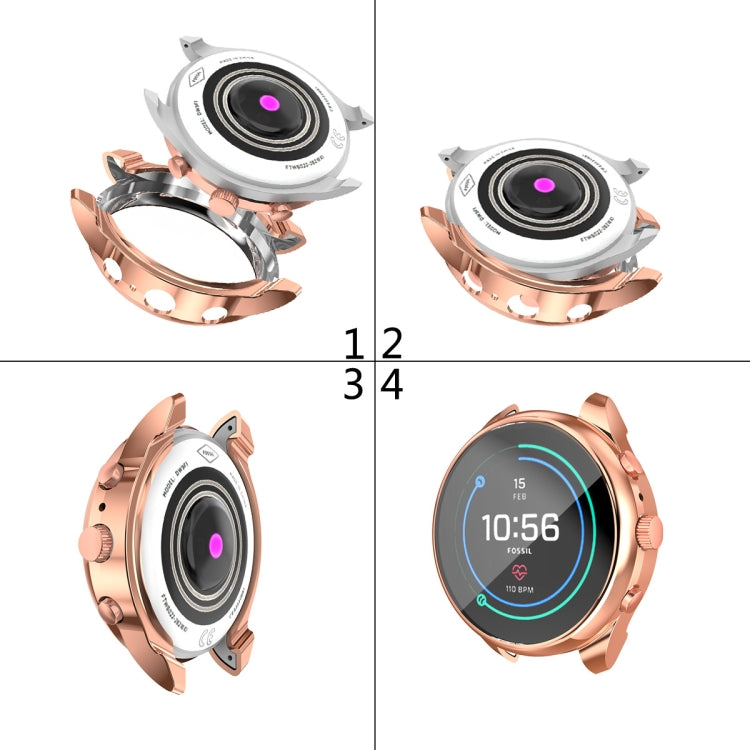 Suitable for Fossil Watch FTW 6022 Female 41mm Electroplated Full-shell TPU Anti-fall Protective Sleeve