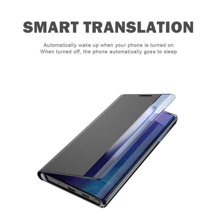 For OPPO Reno2 Side Display Magnetic Horizontal Flip Plain Texture Cloth + PC Case with Holder & Sleep / Wake-up Function