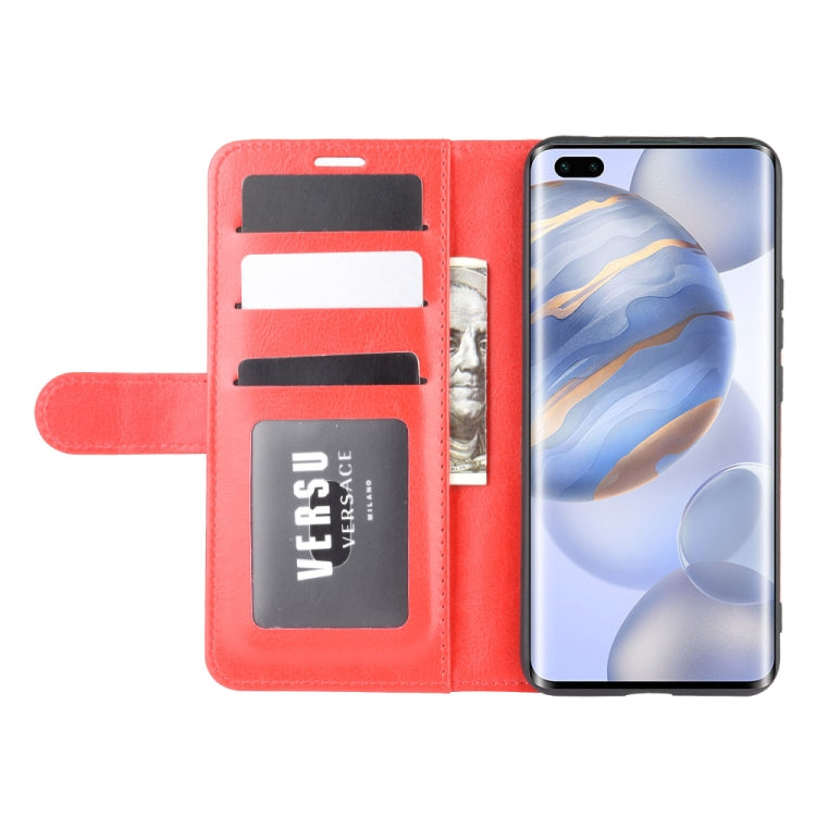 For Huawei Honor 30 Pro R64 Texture Single Horizontal Flip Protective Case with Holder & Card Slots & Wallet& Photo Frame