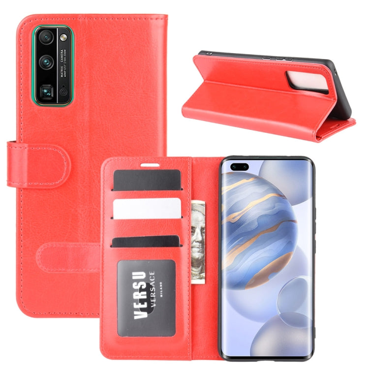 For Huawei Honor 30 Pro R64 Texture Single Horizontal Flip Protective Case with Holder & Card Slots & Wallet& Photo Frame
