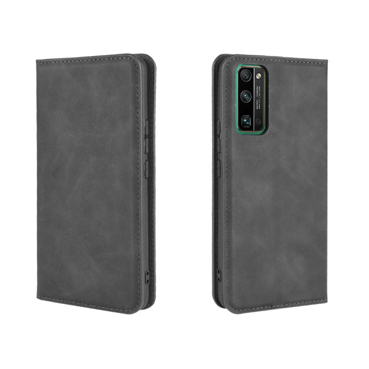 For Huawei Honor 30 Pro Retro-skin Business Magnetic Suction Leather Case with Holder & Card Slots & Wallet