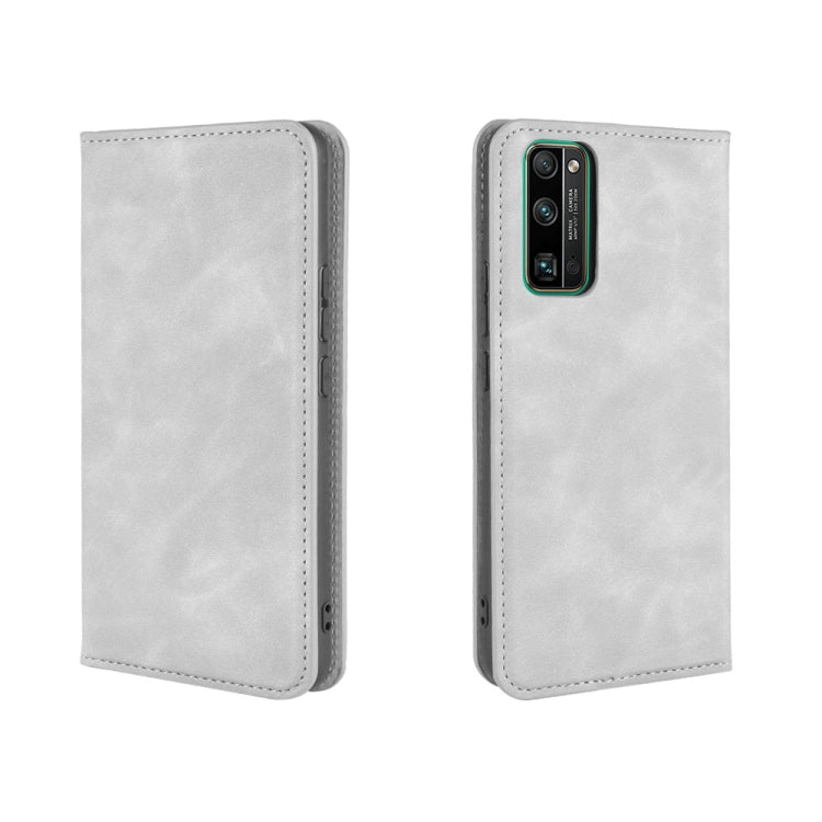 For Huawei Honor 30 Pro Retro-skin Business Magnetic Suction Leather Case with Holder & Card Slots & Wallet