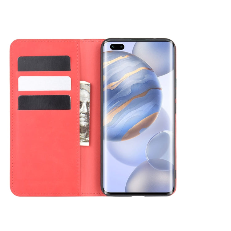 For Huawei Honor 30 Pro Retro-skin Business Magnetic Suction Leather Case with Holder & Card Slots & Wallet