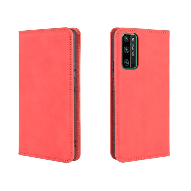 For Huawei Honor 30 Pro Retro-skin Business Magnetic Suction Leather Case with Holder & Card Slots & Wallet