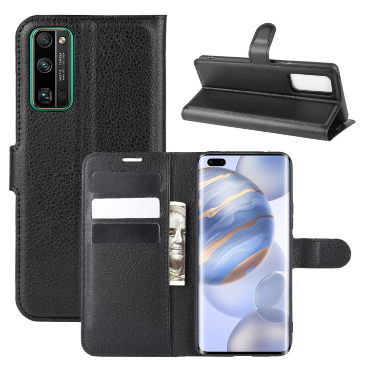 For Huawei Honor 30 Pro Litchi Texture Horizontal Flip Protective Case with Holder & Card Slots & Wallet