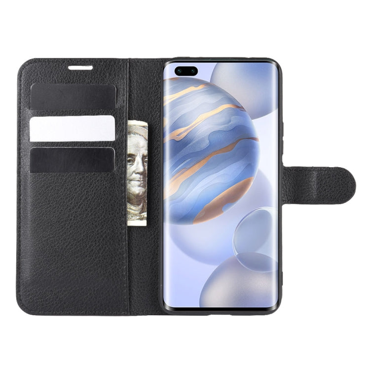 For Huawei Honor 30 Pro Litchi Texture Horizontal Flip Protective Case with Holder & Card Slots & Wallet