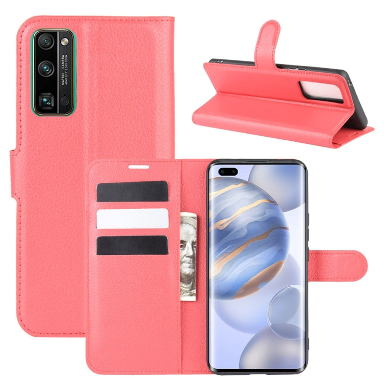 For Huawei Honor 30 Pro Litchi Texture Horizontal Flip Protective Case with Holder & Card Slots & Wallet