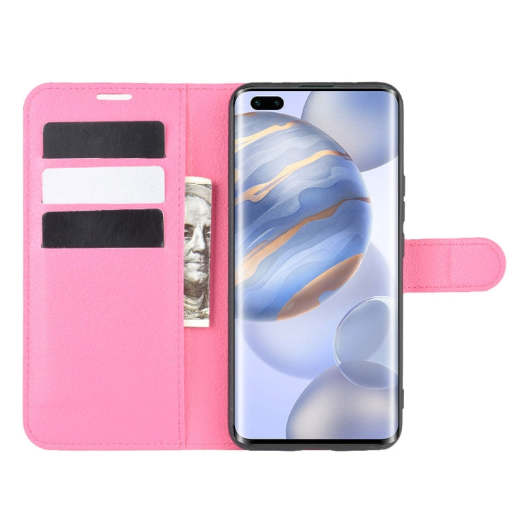 For Huawei Honor 30 Pro Litchi Texture Horizontal Flip Protective Case with Holder & Card Slots & Wallet