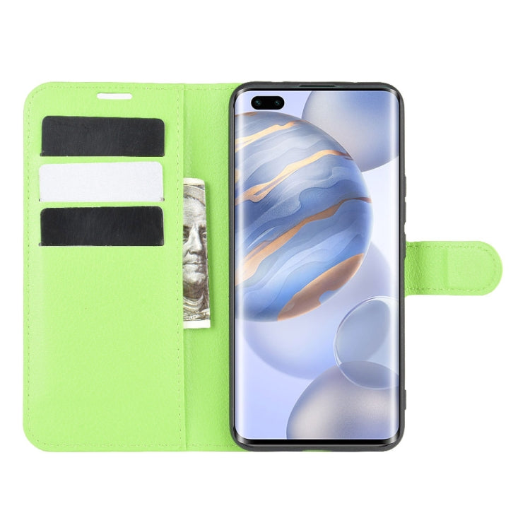 For Huawei Honor 30 Pro Litchi Texture Horizontal Flip Protective Case with Holder & Card Slots & Wallet