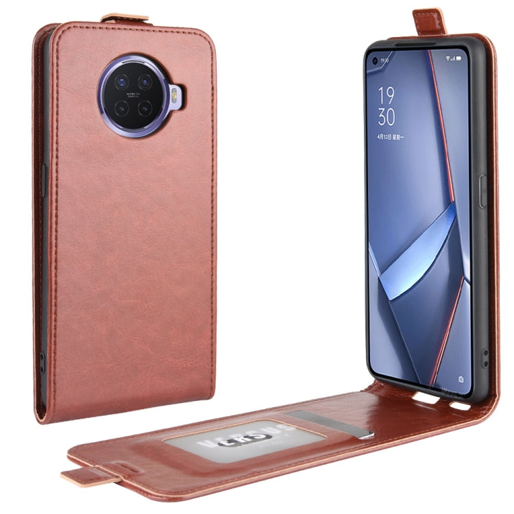 For OPPO ACE 2 R64 Texture Single Vertical Flip Leather Protective Case with Card Slots & Photo Frame