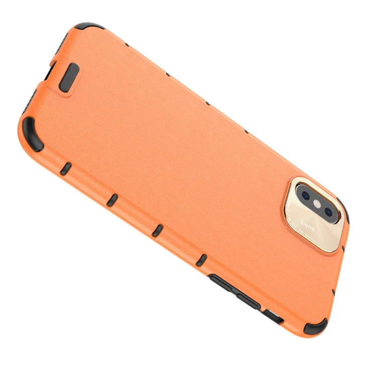 For iPhone 11 Pro Shockproof Grain Leather  PC + TPU Case