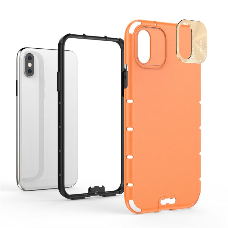 For iPhone 11 Pro Shockproof Grain Leather  PC + TPU Case