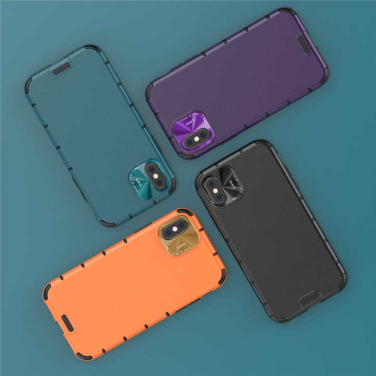 For iPhone 11 Pro Shockproof Grain Leather  PC + TPU Case