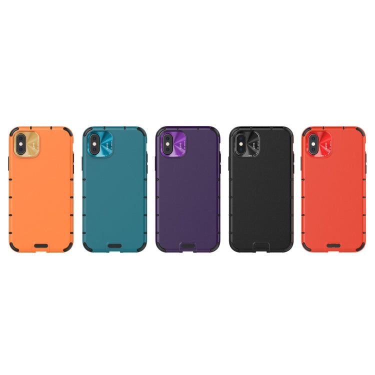 For iPhone 11 Pro Shockproof Grain Leather  PC + TPU Case