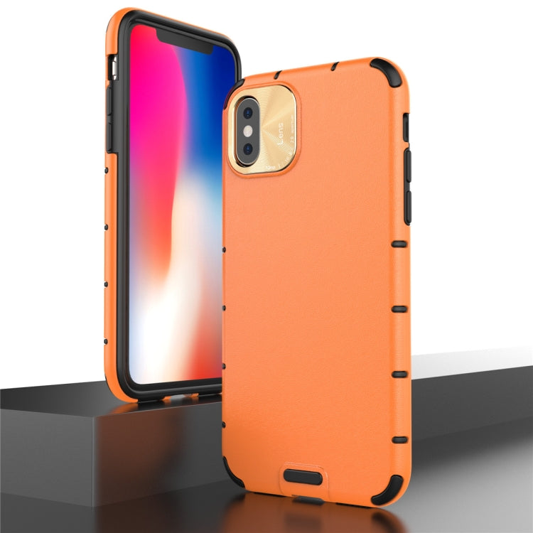 For iPhone 11 Shockproof Grain Leather  PC + TPU Case